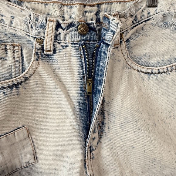 Vintage 80s Light Acid Wash Jeans Patches Retro Zena Size 6 - Picture 9 of 16